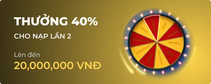 Khuyến mãi chào sàn nhận thưởng 40% tại U888